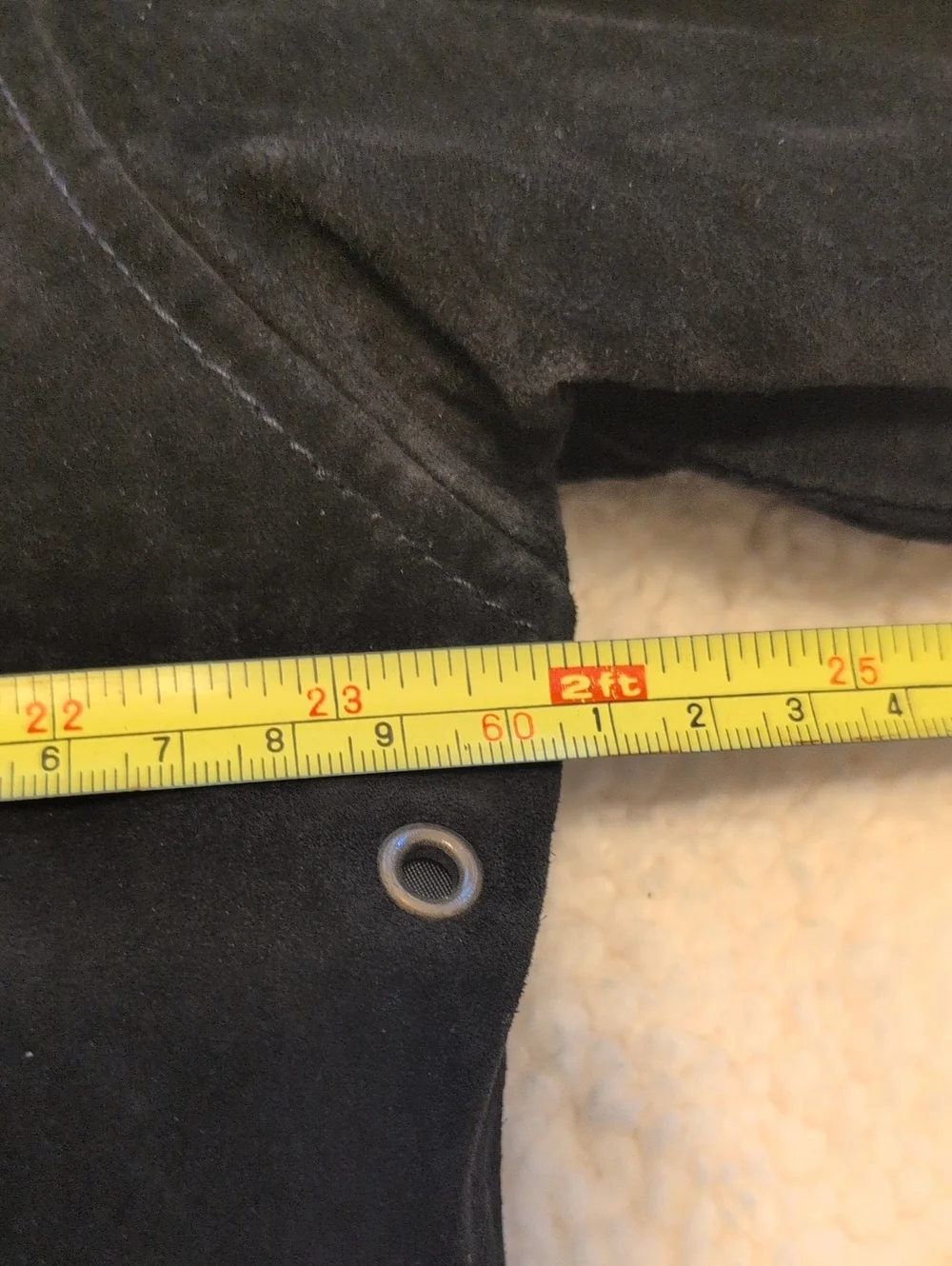 Vintage St. John's Bay Black Suede Leather Medium Bomber Jacket
